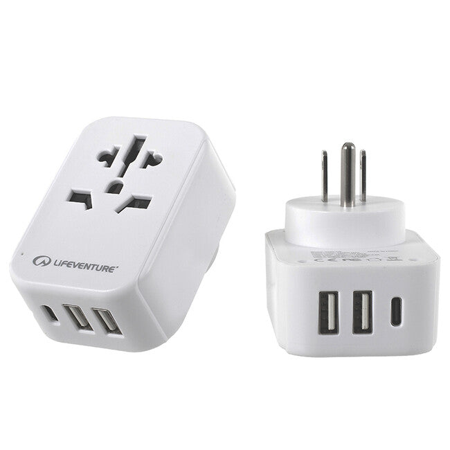 Lifeventure дорожний адаптер з USB та USB-C