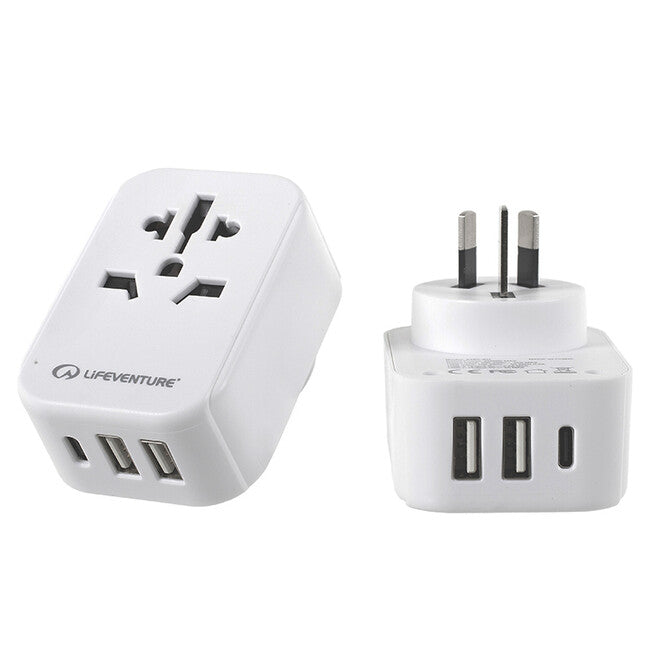 Lifeventure дорожний адаптер з USB для Австралії та Китаю