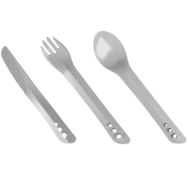Lifeventure Ellipse Cutlery Set прибір пластиковий, світло-сірий