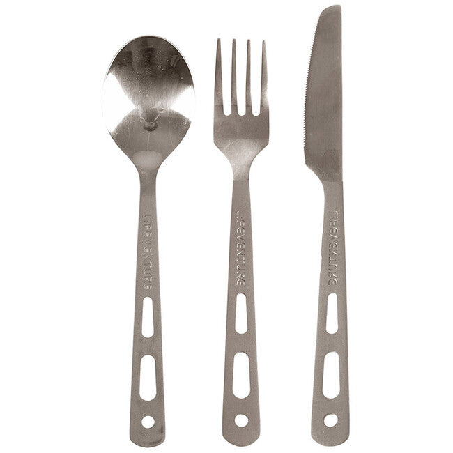 Lifeventure Knife Fork Spoon набір титанових приборів