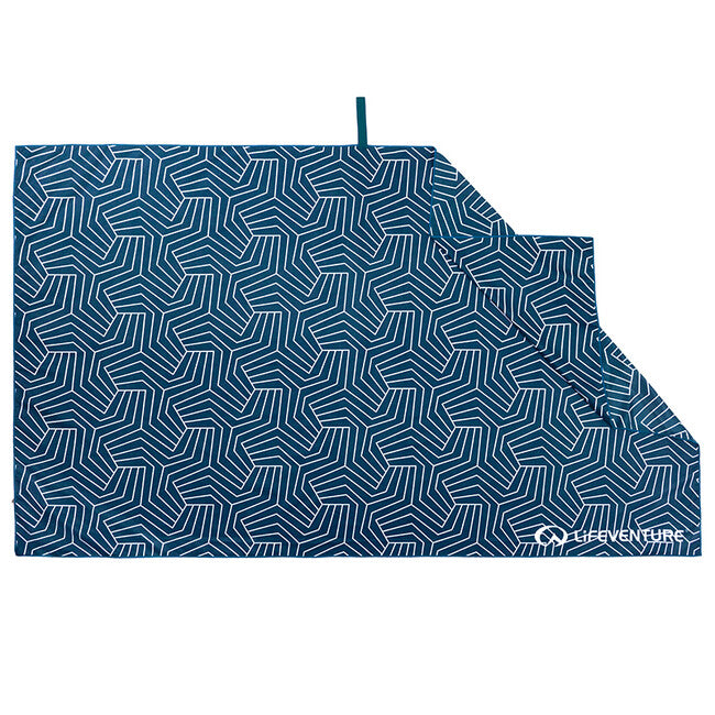 Lifeventure Printed SoftFibre Trek Towel велика рушник, темно-синій