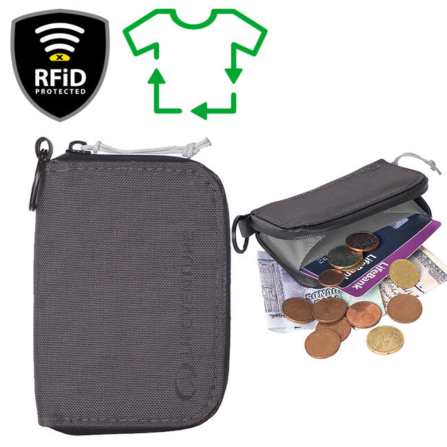 Lifeventure RFiD поясна гаманець, сірий