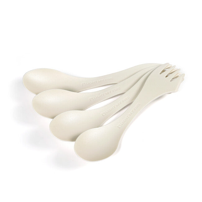 LIGHT MY FIRE Spork original багатофункціональна лижна ложка 4 шт., кремова