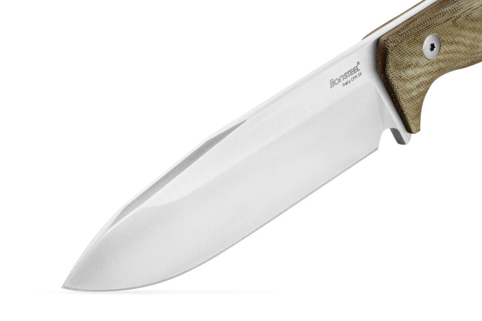 Lionsteel T6 довгий ніж з руків'ятю з мікарти CVG CPM 3V, зелене полотно