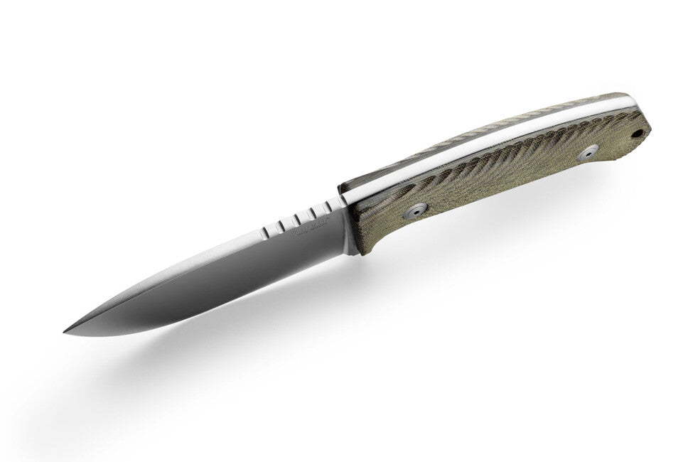 Lionsteel M3 мисливський ніж з рукояттю зеленого канвасу CVG