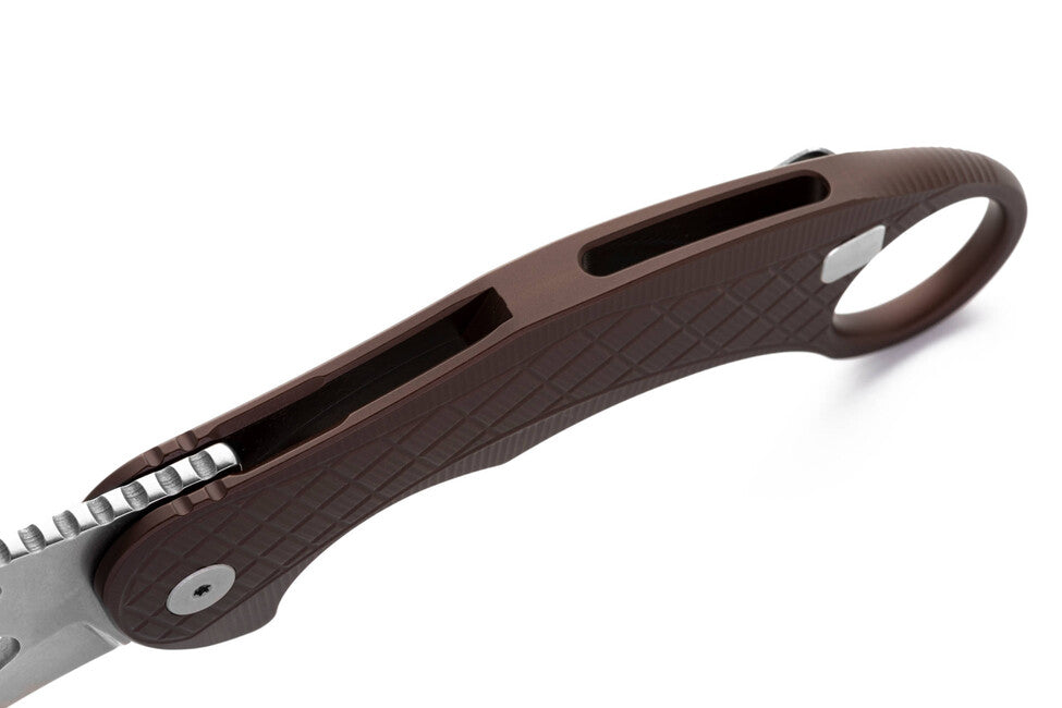 Lionsteel L.E. ONE 1 A ES ніж типу KARAMBIT earth brown/stone washed розроблений у співпраці з Emerson Design