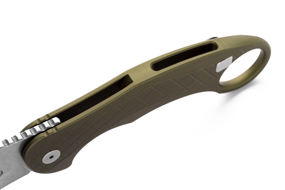 Lionsteel L.E. ONE 1 A GS ніж тип карамбіт Green/stone washed розроблений у співпраці з Emerson Design