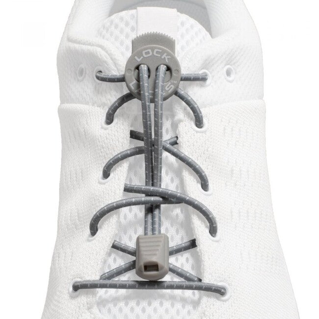 Lock Laces шнурки для взуття, cool сірий