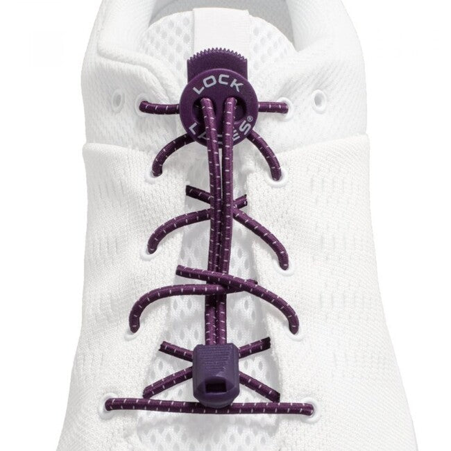 Lock Laces шнурки до кросівок, фіолетові