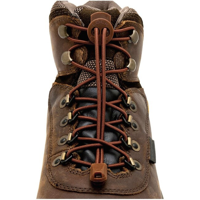 Lock Laces шнурки до трекінгових черевиків, темно-коричневі