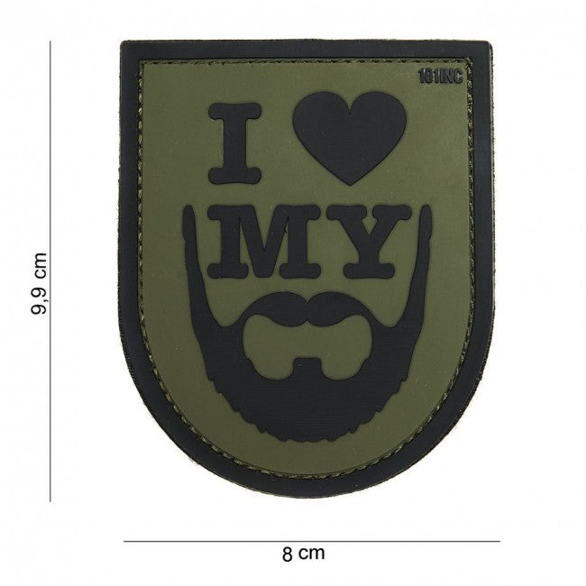 WARAGOD нашивка PVC "I love my beard"
