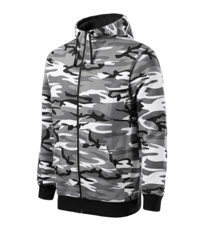 Malfini Camo світшот на молнії 300 g/m², камуфляж сірий