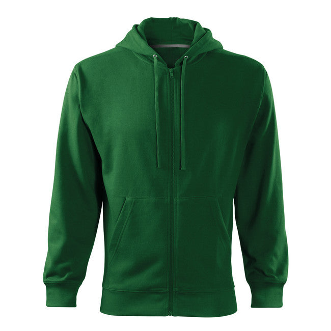 Malfini Trendy Zipper світшот чоловічий 300g/m2, зелений