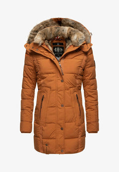 Marikoo LIEBLINGS JACKE зимова куртка жіноча з капюшоном, ржавий кориця