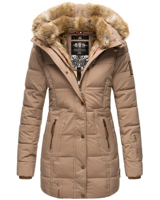 Marikoo LIEBLINGS JACKE зимова куртка жіноча з капюшоном, бежева