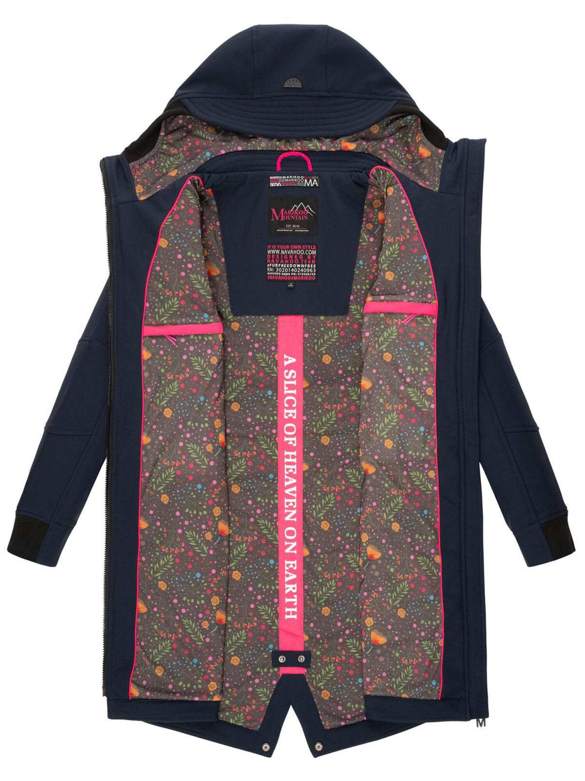 Marikoo Mount Furnica dámska softshell bunda, navy