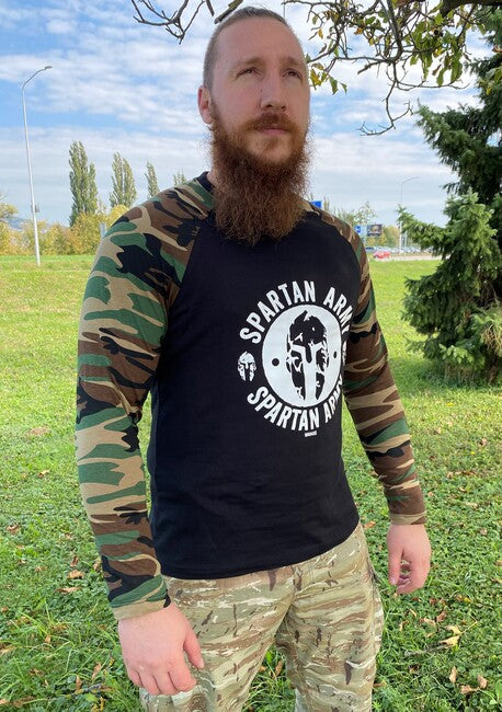 DRAGOWA Fit-T футболка Archelaos з довгим рукавом, woodland 160gm2