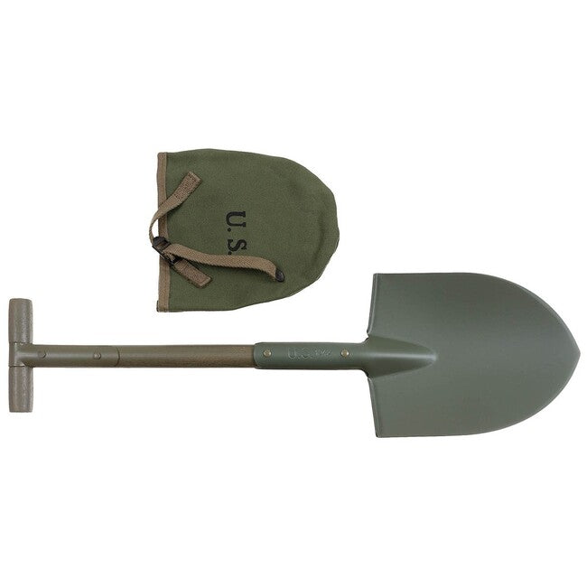MFH T-Spade американська лопата M10, OD зелена, з полотняним чохлом
