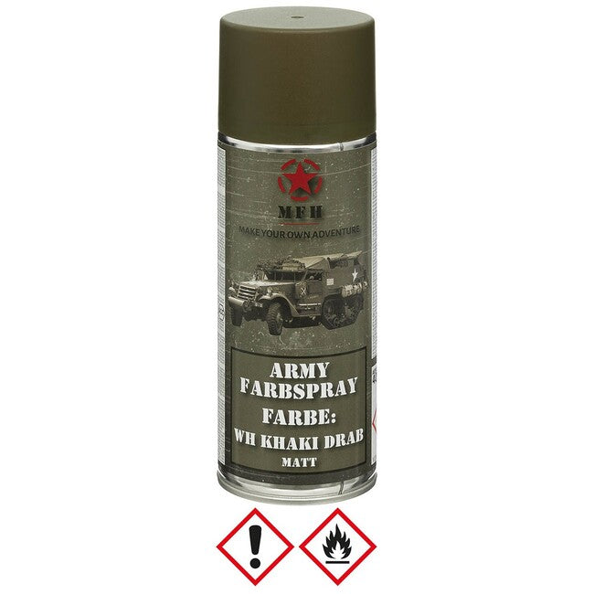 MFH армійська фарба у спреї WH KHAKI DRAB матна, 400 ml
