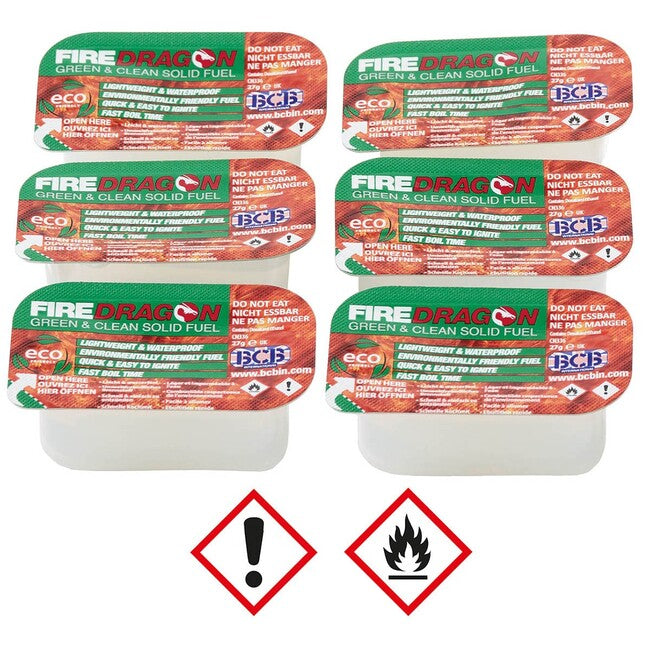 MFH Firedragon упаковка гелю твердого палива 6 шт., 162 г (1 шт. близько 27 г)