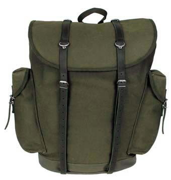 MFH BW гірський рюкзак 30L шкіряні лямки, оливковий