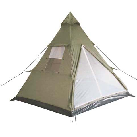 MFH індійський намет tipi на 3 людей, оліваковий, 290x270x225 см