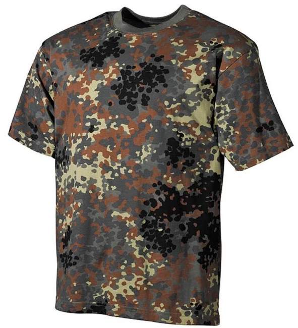 MFH футболка маскувальна, German flecktarn, 160g/m2