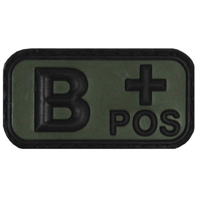MFH нашивка група крові 3D B positive, чорна 5x2,5см