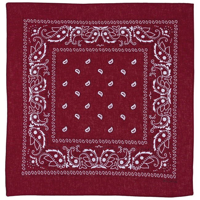MFH шарф бавовна, бордовий-чорний, близько 55 x 55 см