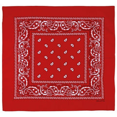 MFH шарф з бавовни, червоно-білий, приблизно 55 x 55 см