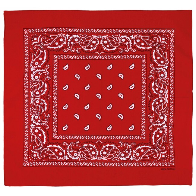 MFH шарф з бавовни, червоно-білий, приблизно 55 x 55 см