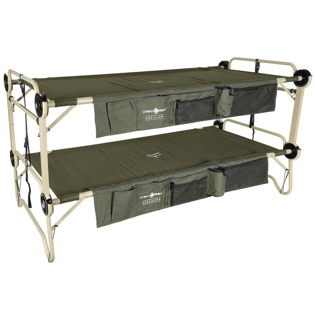 Disc-O-Bed Arm-O-Bunk складаний лежак з бічною кишенею, OD зелений