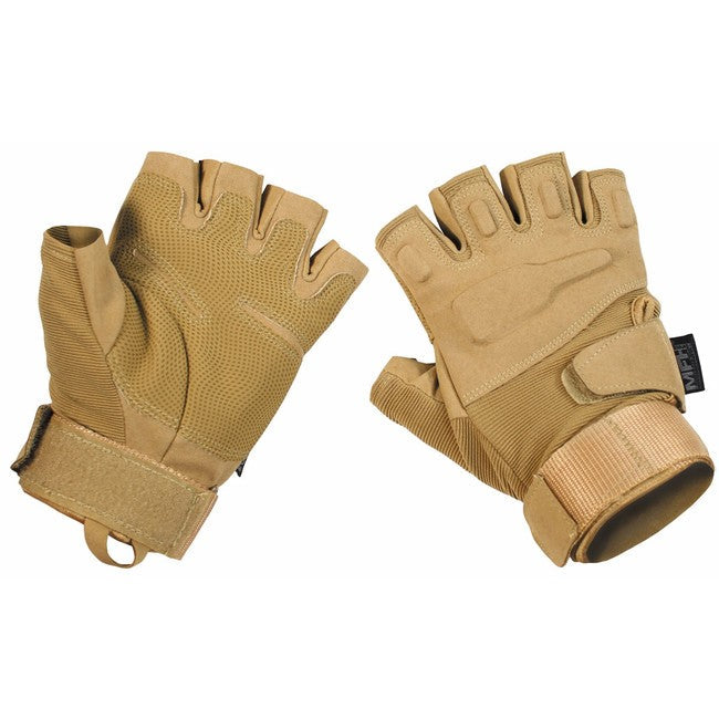 MFH Tactical рукавиці без пальців 1/2, койотовий коричневий