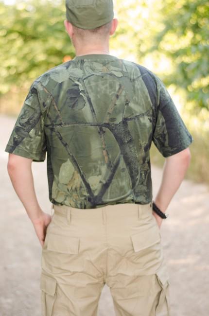 MFH футболка hunter real tree, зелена
