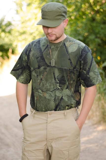 MFH футболка hunter real tree, зелена