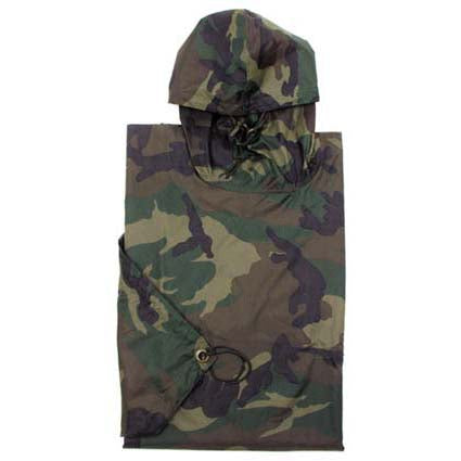 MFH пончо US Rip-Stop woodland 223x144 см