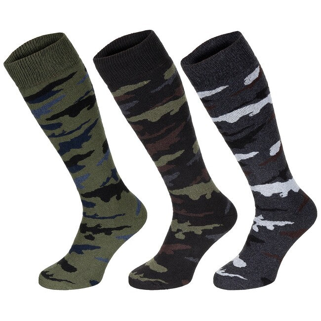 MFH довгі шкарпетки зимові, "Esercito" камуфляж, 3-pack