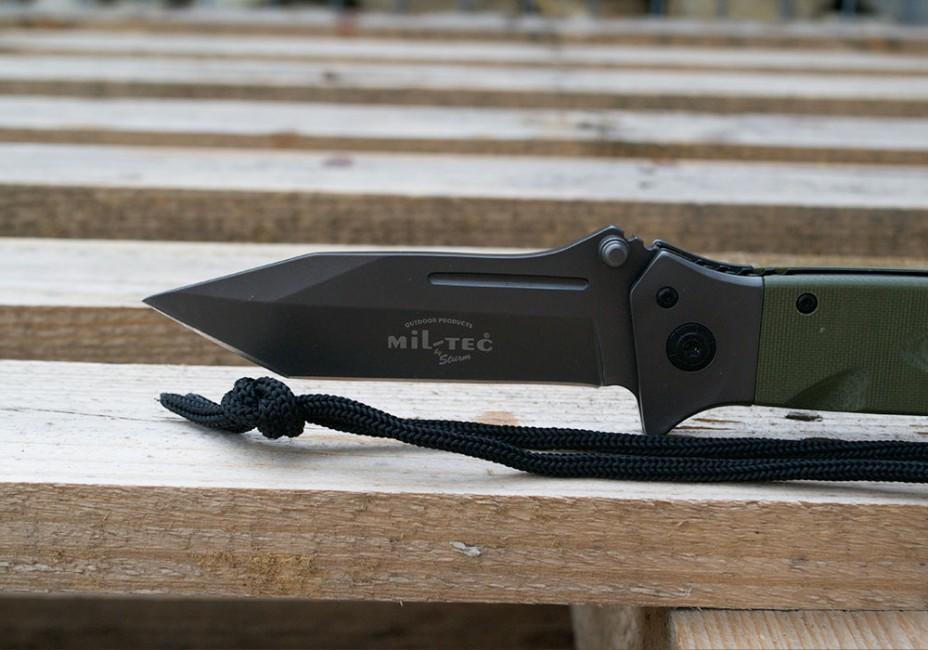 Mil-Tec DA35 складний ніж Micarta 22cm, оливковий