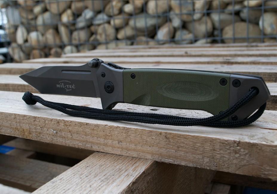 Mil-Tec DA35 складний ніж Micarta 22cm, оливковий