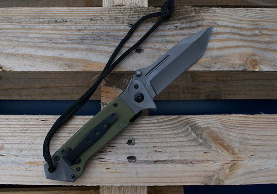 Mil-Tec DA35 складний ніж Micarta 22cm, оливковий