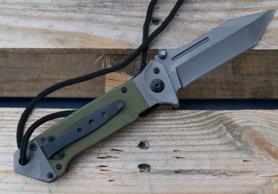 Mil-Tec DA35 складний ніж Micarta 22cm, оливковий