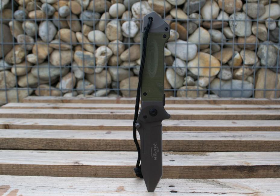 Mil-Tec DA35 складний ніж Micarta 22cm, оливковий