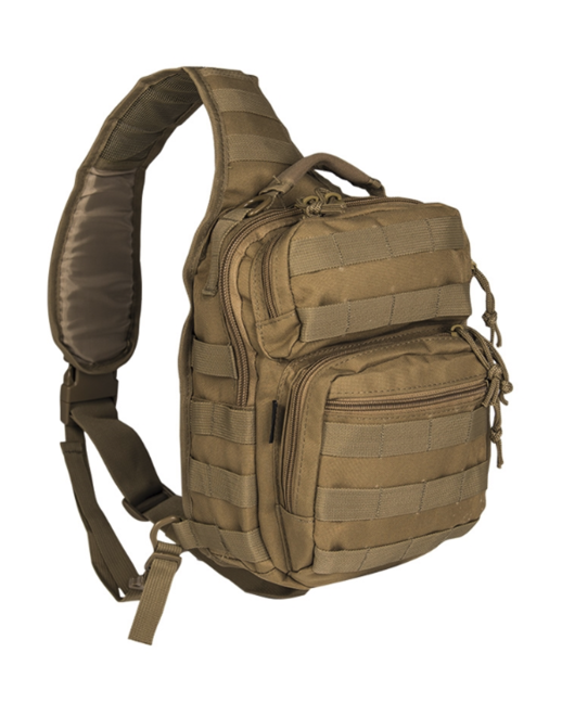 Mil-Tec Assault малий однолямковий рюкзак, койотовий коричневий, 10L