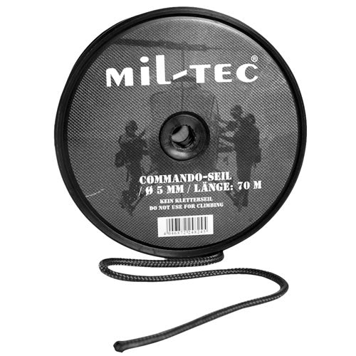 Mil-Tec COMMANDO мотузка 5 мм, чорна (70 м)