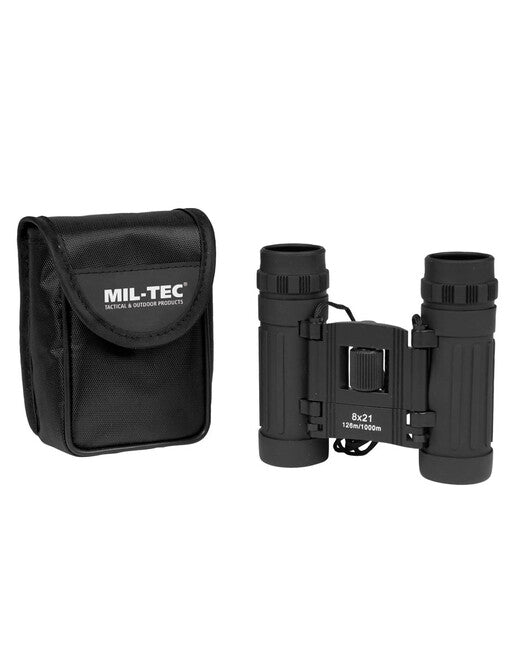 Mil-Tec складаний бінокль 8x21, чорний