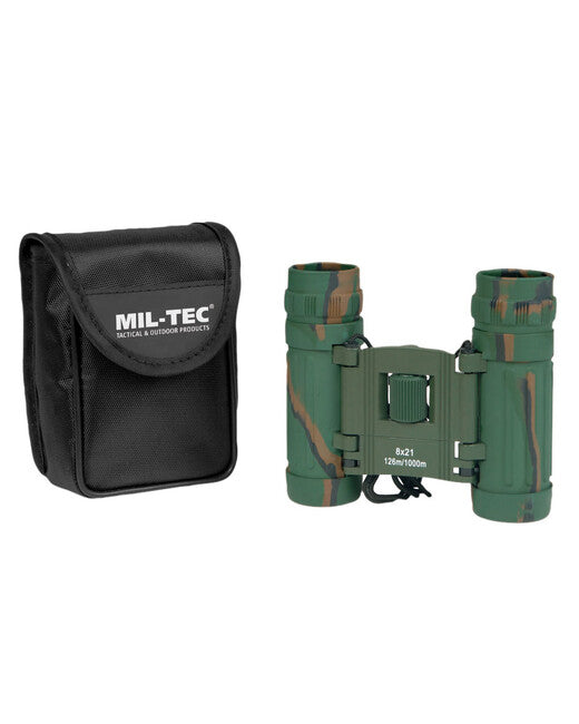 Mil-Tec бінокль складний 8x21, вудленд