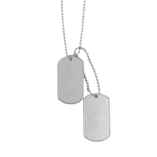 Mil-Tec dog-tags жетони собачі матні, нержавіюча сталь, з нікельованим ланцюгом
