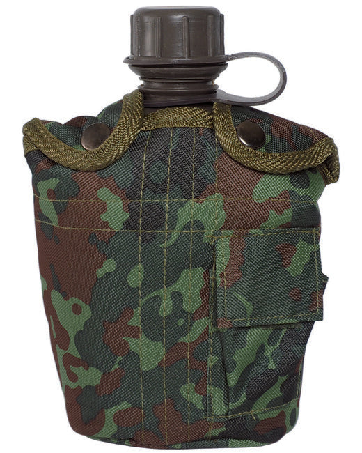 Mil-Tec US IMPORT польова фляга з чохлом 1l, флектарн
