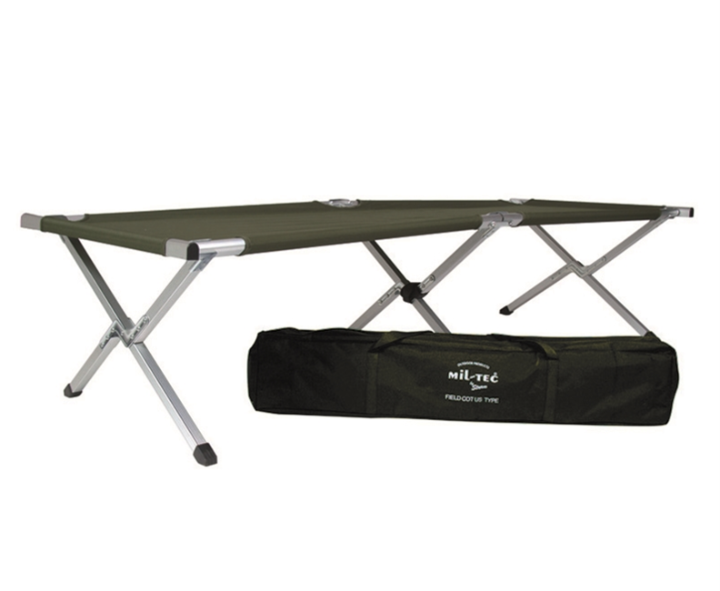 Mil-Tec походне складане ліжко 42см, оливкове, 190 x 66 x 42 см
