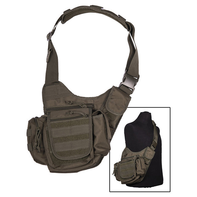 Mil-Tec багатофункціональна сумка через плече з MOLLE, оливкова
